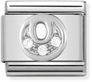 Nomination Classic Letter O Sterling Silver & Steel Cubic Zirconia Charm 330301/15