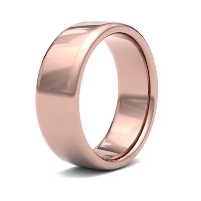 James Moore Wedding Rings | 9ct Rose Gold | 7mm | Medium | Soft Court | AG_7GMS-9R