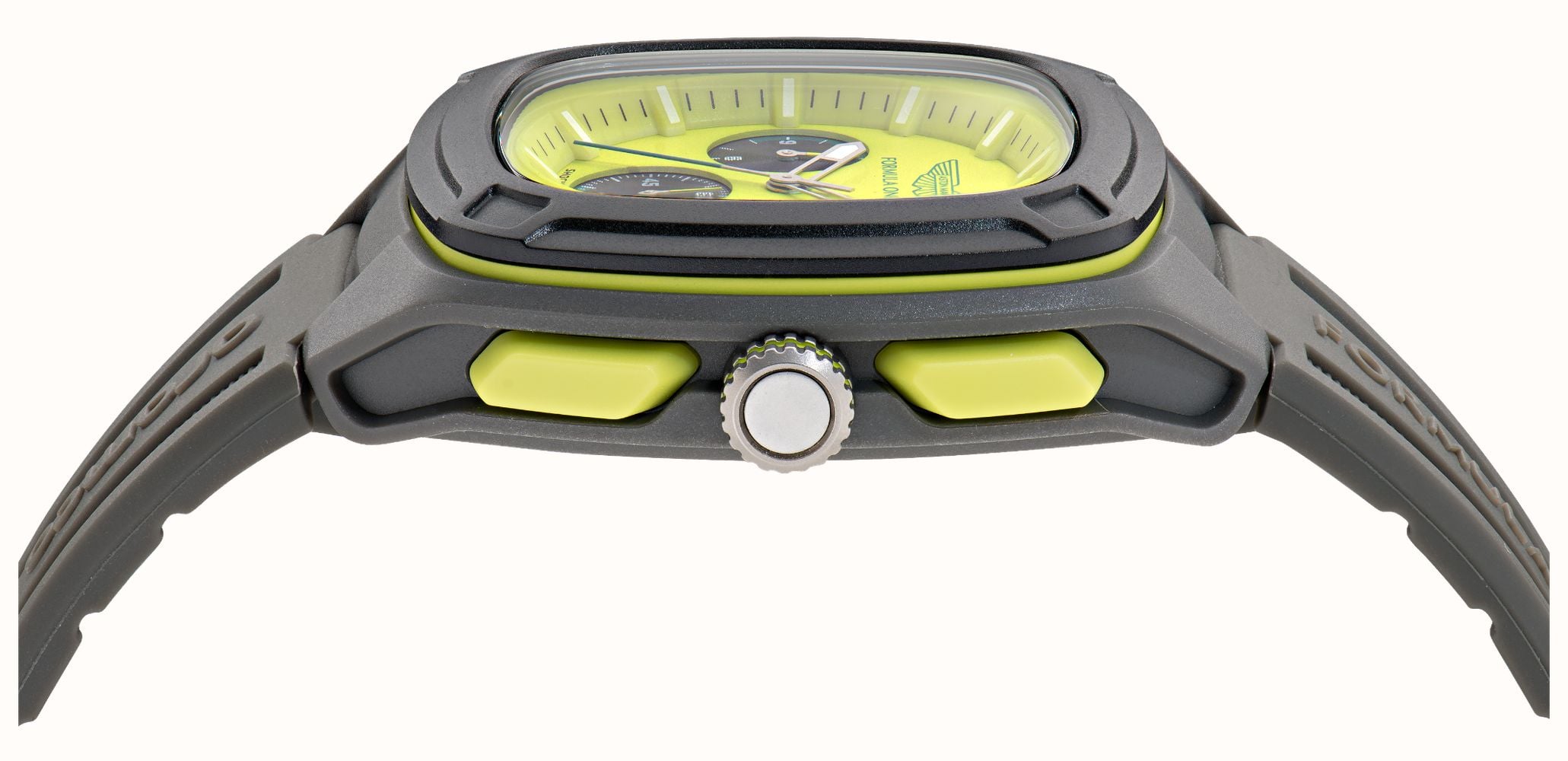 Aston Martin Aramco Formula One™ Team OVR W Quartz Chronograph (44mm) Yellow Dial / Grey Silicone Strap Watch MTFO1F504 - alternative Ansicht 3