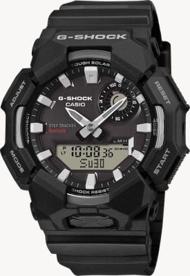 Casio G-Shock GA-B010 Solar Step-Tracker (49,3 mm), schwarzes Zifferblatt / schwarzes Resinarmband GA-B010-1AER