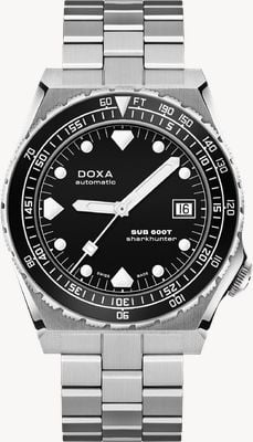DOXA SUB 600T Sharkhunter B&W (40mm) Black Iconic Dial / Stainless Steel Bracelet 861.10.101B.10