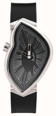 Exaequo Melting Watch Revolve ss 316l (33 mm) czarna tarcza / czarny silikonowy pasek EX 0031.0001