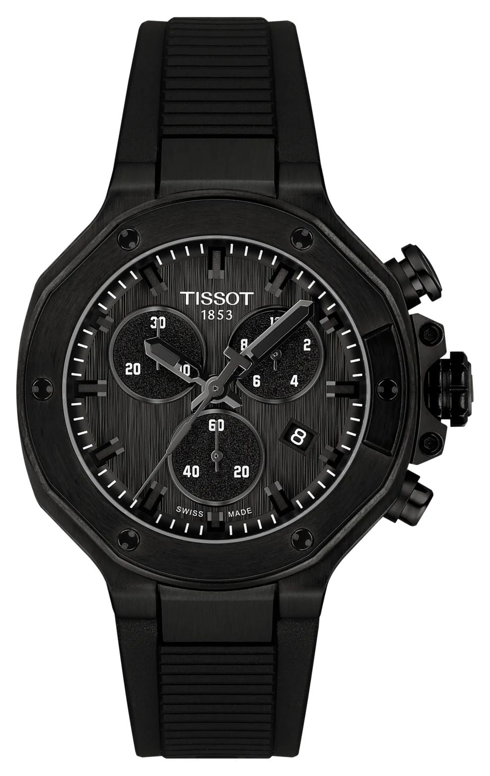 Tissot Chronographe T-race (38 mm), cadran noir / bracelet montre