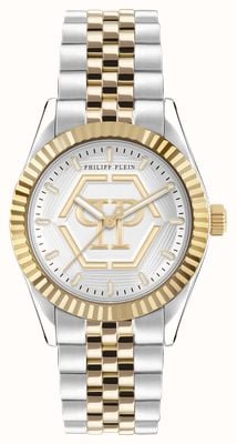 Philipp Plein $TREET COUTURE DATE SUPERLATIVE (38mm) Silver Dial / Two-Tone Stainless Steel Bracelet PW2BA0323