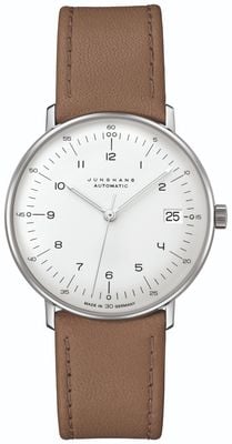 Junghans Factura máxima | kleine | automático | correa de cuero marrón 27/4107.02