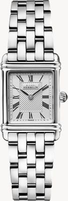 Herbelin Art déco | Edelstahlarmband | silbernes Zifferblatt 17478B08