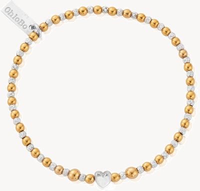 ChloBo Mixed Metal Inset Heart Bracelet GMBHEART