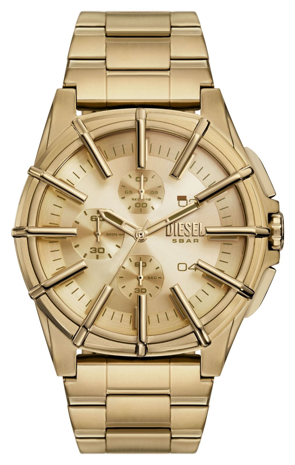 Diesel Cadran chronographe dorÃ© avec cadre (44 mm) pour montre