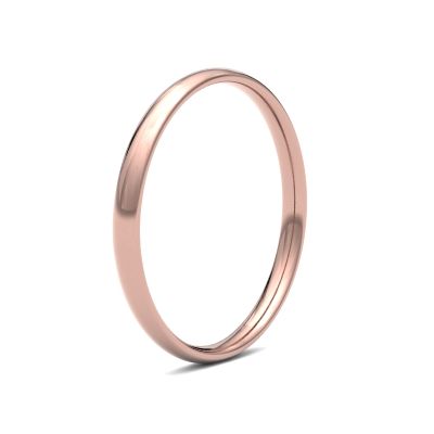 James Moore Wedding Rings | 9ct Rose Gold | 2mm | Light | Traditional Court | AG_2LLC-9R