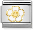 Nomination Composable Classic SYMBOLS Steel Enamel And 18k Gold Smile Flower 030272/59