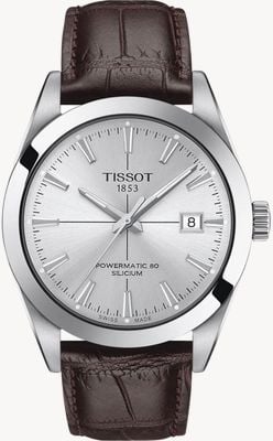 Tissot Herrenuhr mit klassischem Powermatic 80-Uhrwerk im 40-mm-Gehäuse T1274071603101