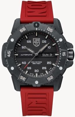 Luminox Sea master carbon seal 3800 series pulseira vermelha XS.3875