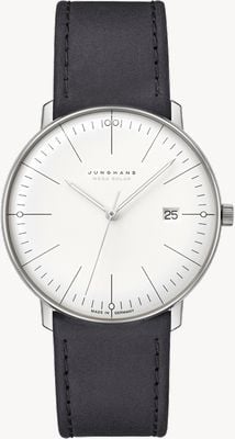 Junghans マックスビル メガソーラー | レザーストラップ サファイアクリスタル 59/2020.02