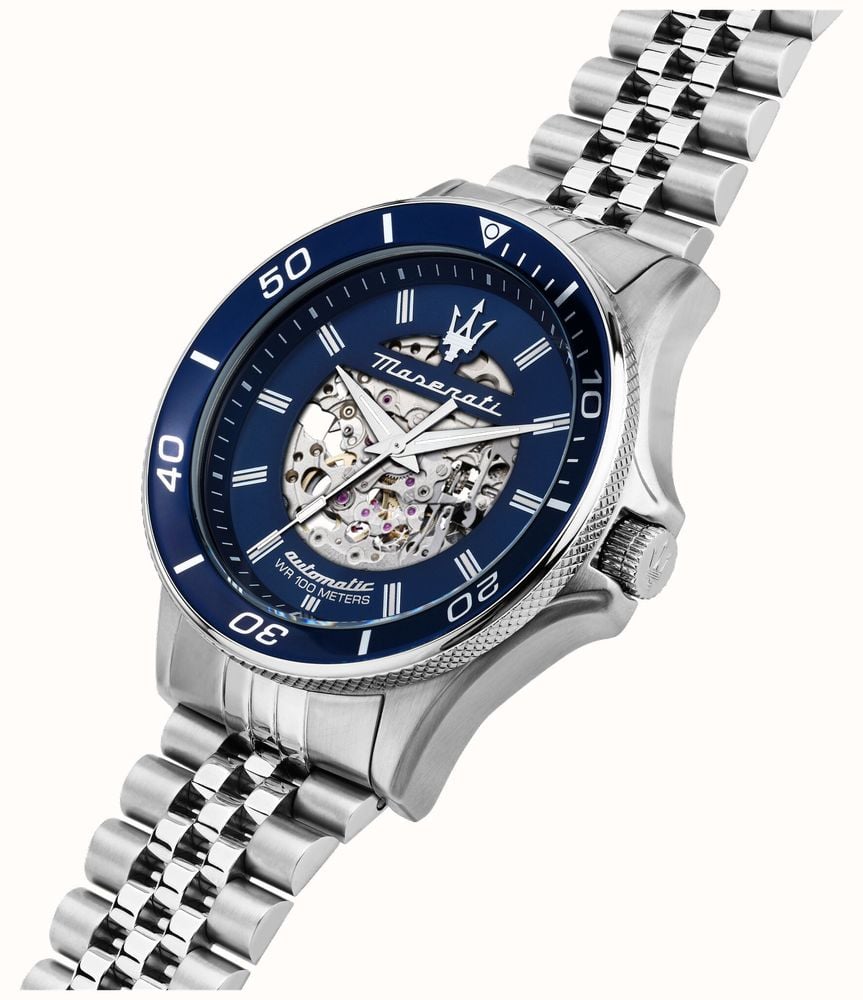 Maserati Men's Sfida Automatic (44mm) Blue Dial / Stainless Steel
