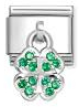 Nomination COMPOSABLE CLASSIC LINK, PENDANT FOUR-LEAF CLOVER, GREEN STO 331800/30