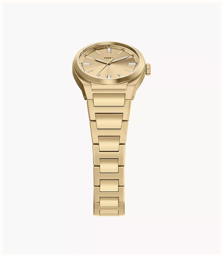 Fossil Everett 27 mm Three-Hand Gold-Tone Stainless Steel Fossil Watch ES5492 - альтернативный вид 3