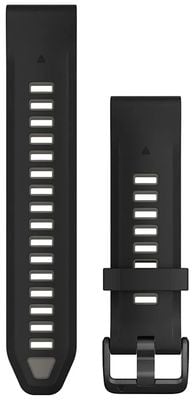 Garmin Quickfit® 20 Uhrenarmband nur (20 mm) schwarz/kieselgrau Silikon 010-13391-00