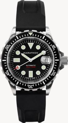 Marathon Original SAR Diver's Automatic OSAR-D (41mm) Black Dial / Black Rubber Strap WW194006SS-2030