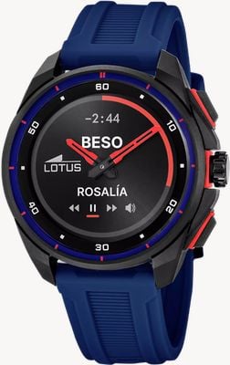 Lotus Vernetzte Full-D-Hybrid-Smartwatch (42,5 mm) mit Digitalanzeige und blauem Kautschukarmband 20002/6