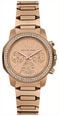 Michael Kors Prescott Ladies Rose Gold Tone chronograph with crystals MK7682