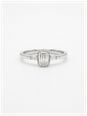 Baguette And Emerald Natural Diamond 18ct White Gold Trilogy Ring JM3150
