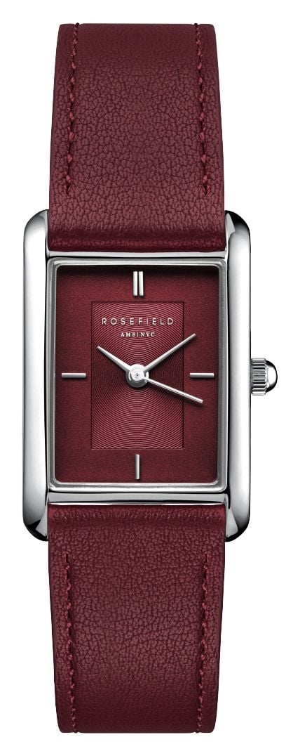 Rosefield Heirloom (23,5 mm) cadran bordeaux / bracelet en montre