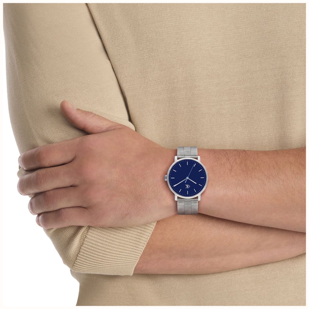 Calvin Klein CK Real Quartz (40mm) Blue Dial / Stainless Steel Bracelet 25200598 - vista alternativa 4
