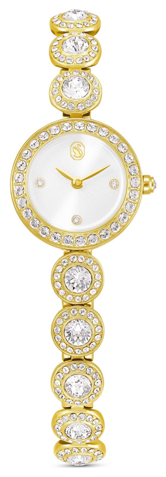 Swarovski Ein engelshaftes Kristallarmband, Goldton, Goldton uhr