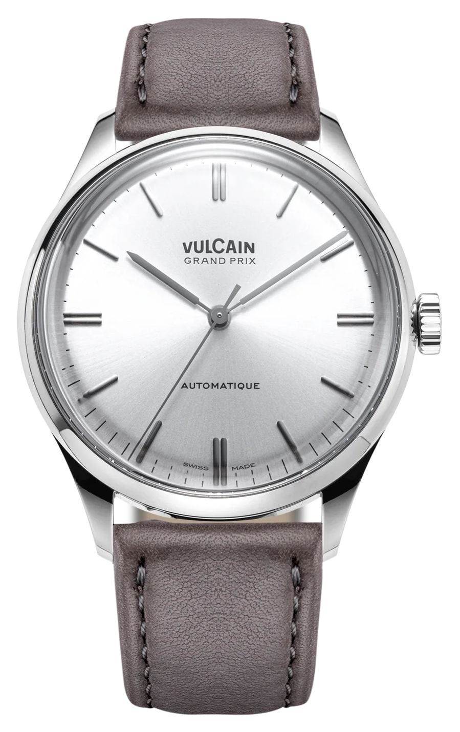 Vulcain Grand Prix Automatic 39mm Silver Sunray Dial  Watch