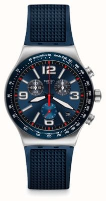 Swatch | nuevo crono ironía | reloj rejilla azul | YVS454