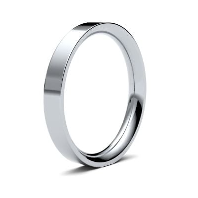 James Moore Wedding Rings | Palladium | 2.5mm | Heavy | Flat Court | AG_2.5LHE-PD