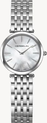 Herbelin Epsilon quartz (28 mm) quadrante in madreperla / bracciale in acciaio inossidabile 17116B19