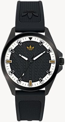 Adidas ORIGINALS ICONIC ONE (40mm) Black Dial / Black Silicone Strap AOFH25001