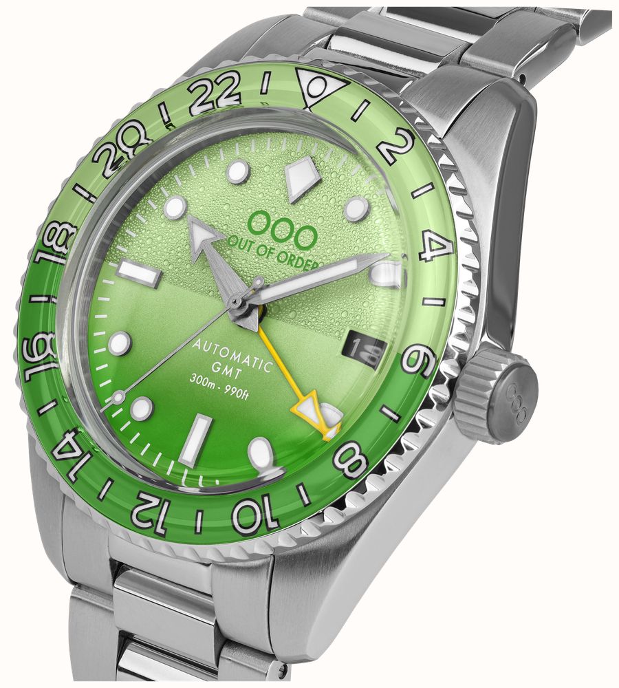 Montre Automatique Out Of Order Dark Violet GMT 40mm - Boîtier Acier Brossé, étanche 300m