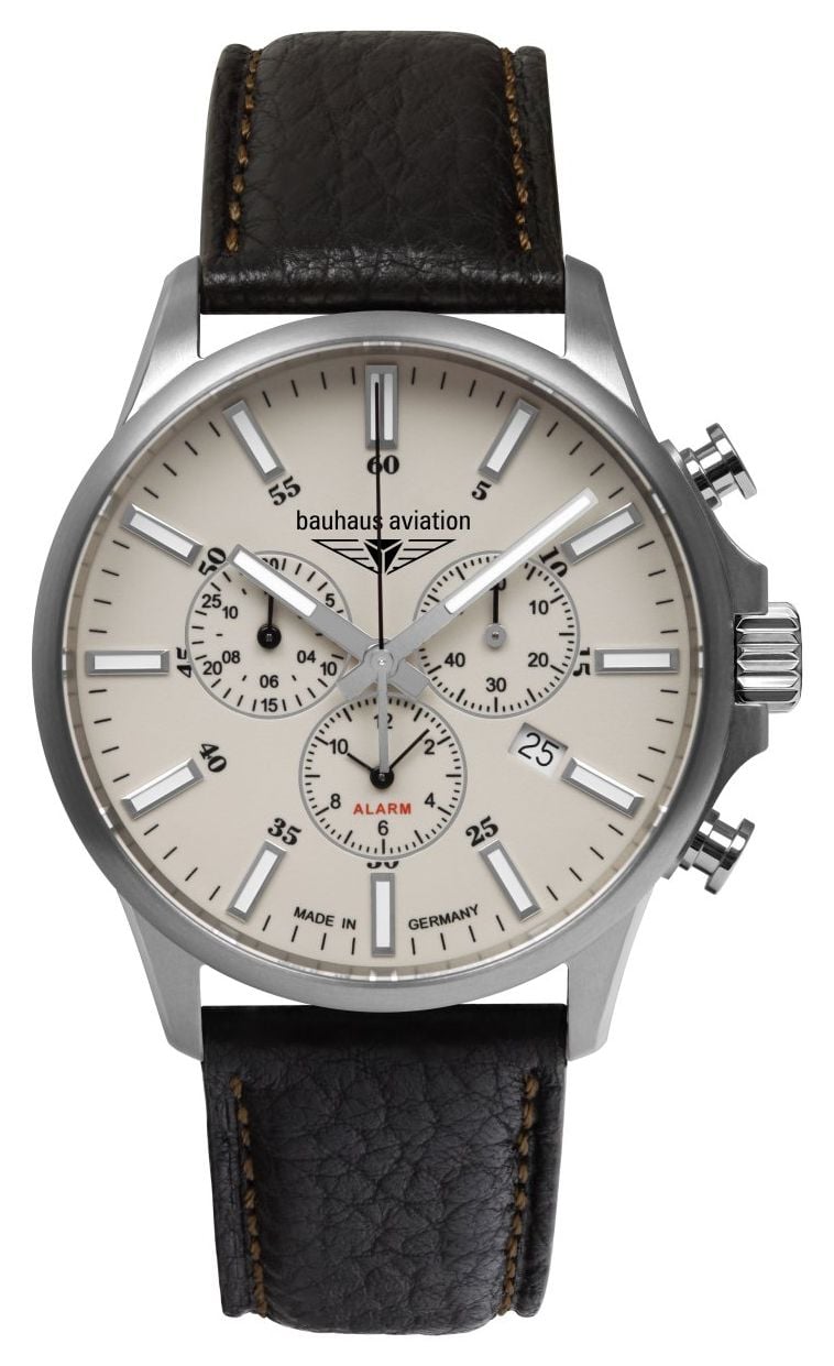 Bauhaus Chronographe Ã  quartz en titane Aviation (42 mm) montre
