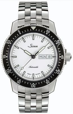 Sinn 104 st sa i w relógio de piloto clássico aço inoxidável relógio de pulseira fina 104.012 FINE LINK BRACELET