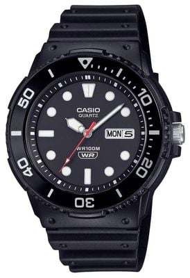 Casio Vintage Diver (44.6mm) Black Dial / Black Resin Strap MRW-230H-1E1VEF