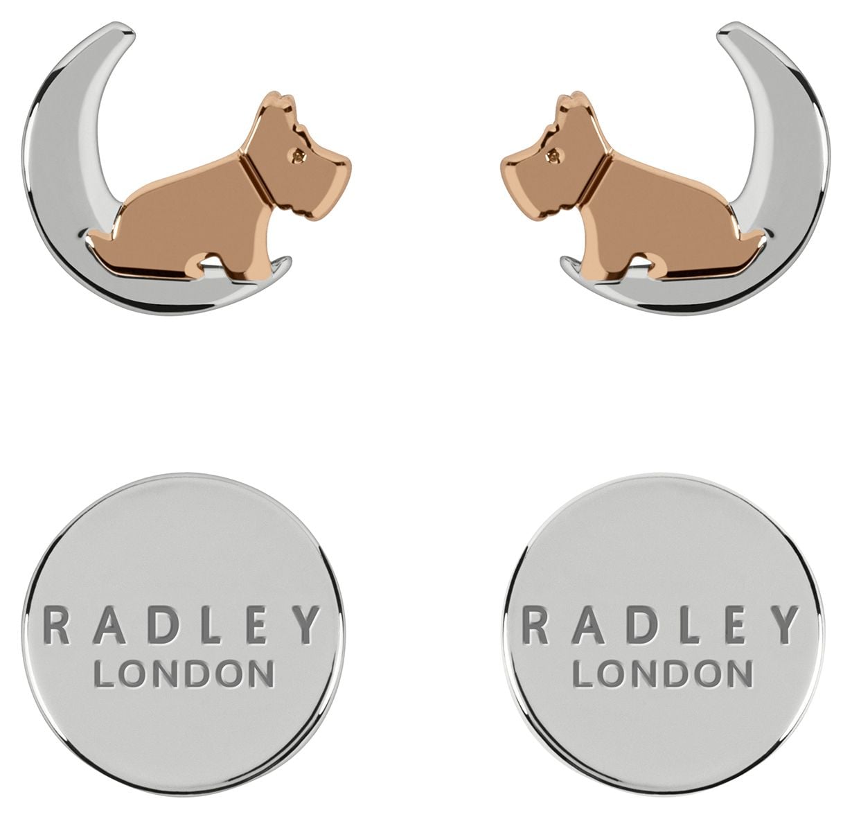 Radley Fashion | Dog & Moon Earring Set Two Toned Jewellery