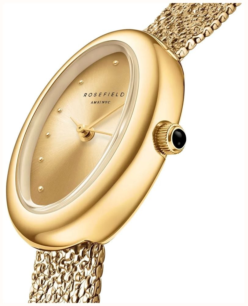 Rosefield Ovale Gold Tone Dial And Mesh Strap Watch OVGGMG-OV23 - vista alternativa 2
