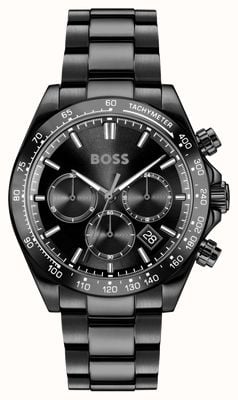 BOSS Hero 2.0 chronograaf (44 mm) zwarte wijzerplaat / zwarte PVD roestvrijstalen band 1514271