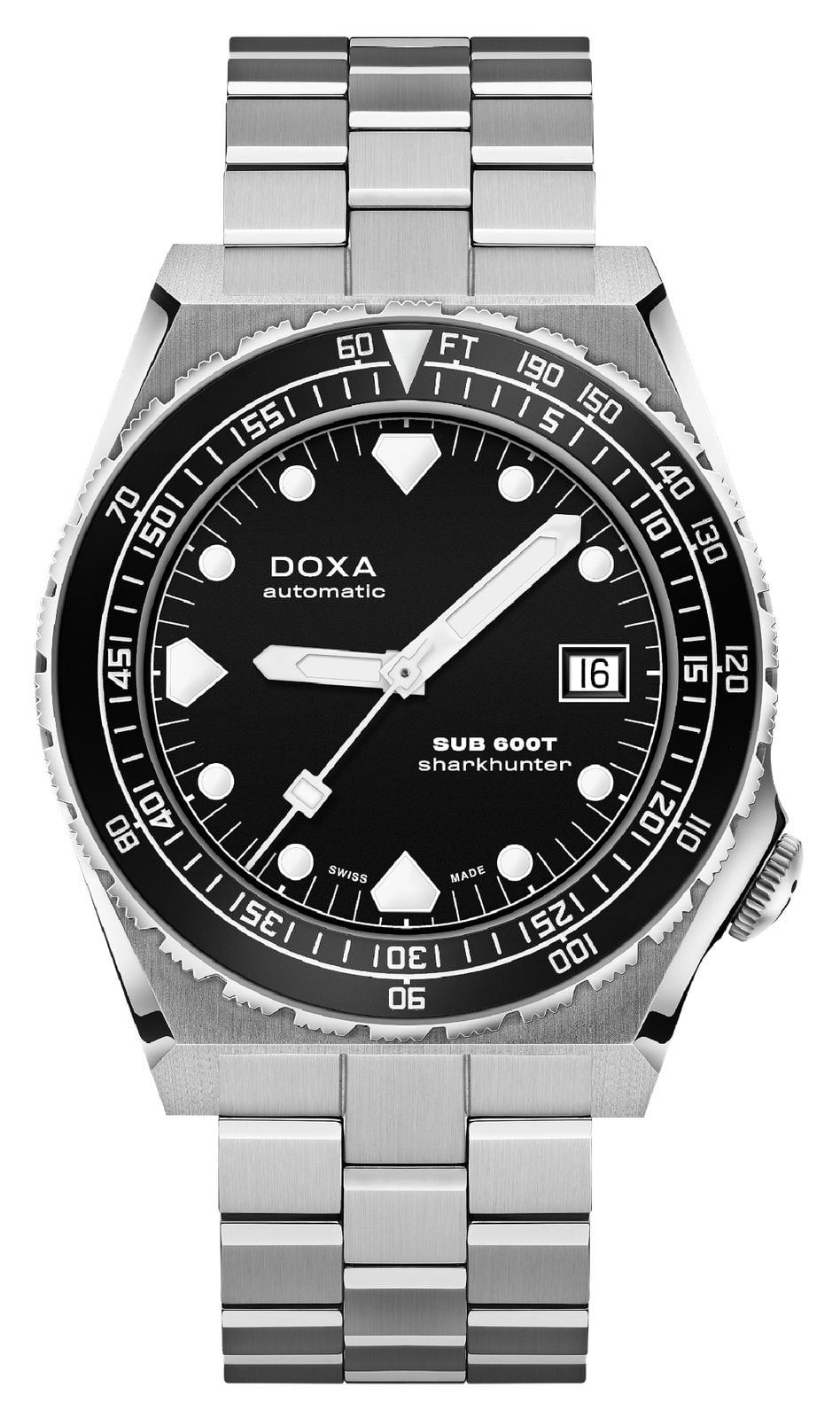 DOXA Sub 600t Sharkhunter B&W (40 mm) cadran noir emblÃ© montre