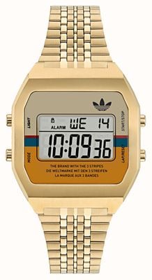 Adidas DIGITAL TWO (36mm) Multi-Coloured Digital Dial / Gold PVD Stainless Steel AOST23555
