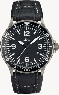Sinn 857 Pilot antimagnetisches schwarzes Chronissimo-Armband Standardlänge 857.012 CHRONISSIMO