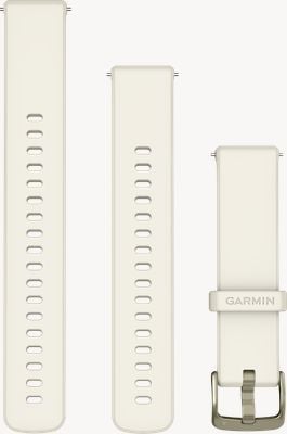 Garmin Bracelet à dégagement rapide (18 mm) en silicone couleur os avec finitions or lunaire - bracelet seul 010-13406-00
