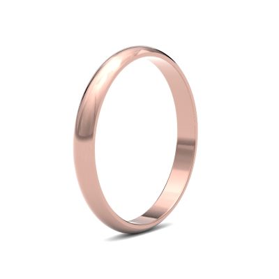 James Moore Wedding Rings | 9ct Rose Gold | 2.5mm | Light | D-Shape | AG_2.5LLD-9R