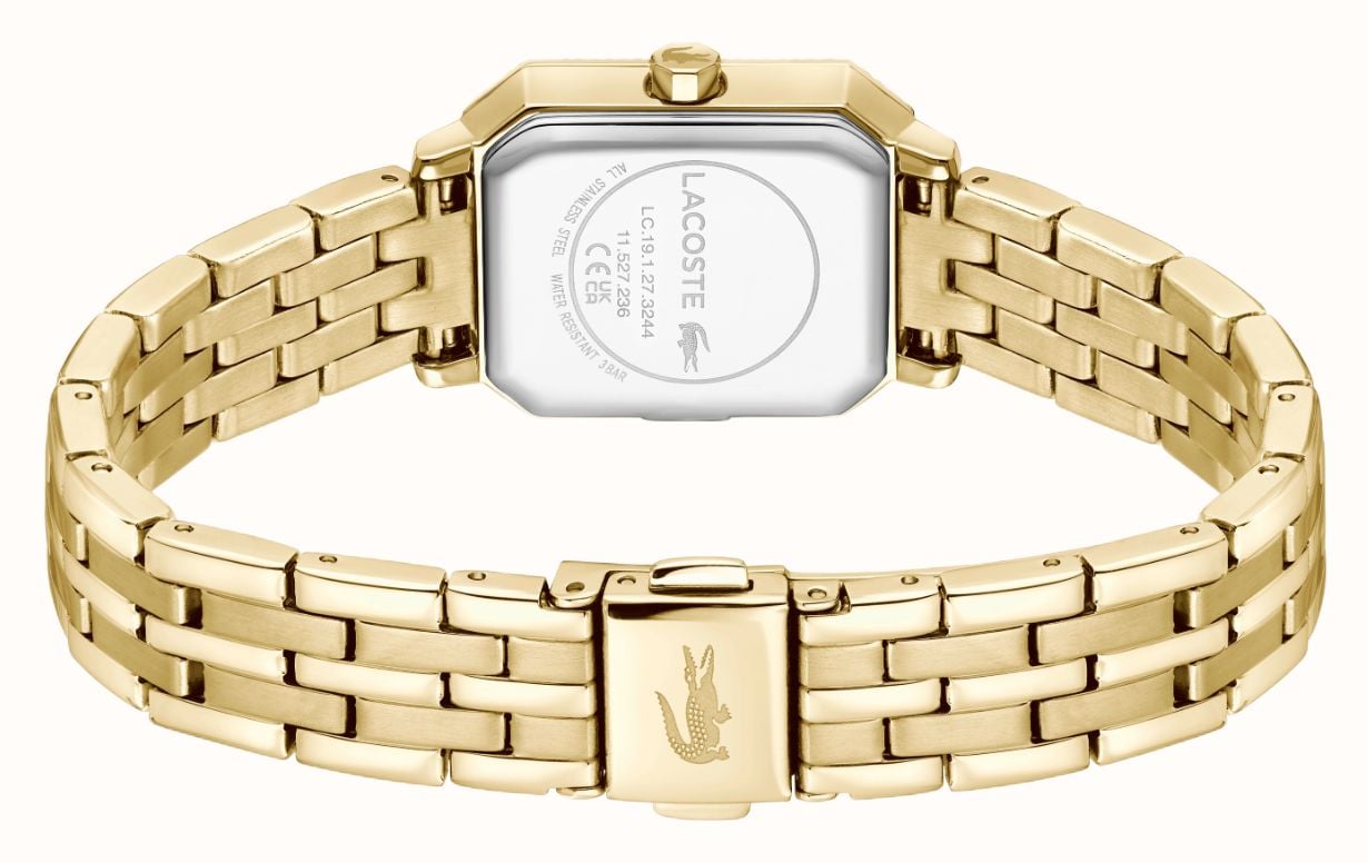Lacoste Parisienne Quartz (22.8x27mm) Grey Sunray Dial / Gold PVD Stainless Steel Bracelet 2001441 - widok alternatywny 3