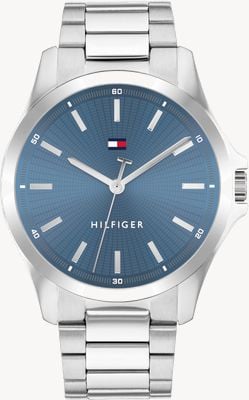 Tommy Hilfiger Bruce (43 mm) esfera azul claro / pulsera de acero inoxidable 1710670