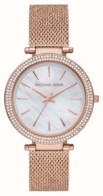 Michael Kors Damski zegarek z perłową tarczą darci z kryształowym zestawem zegarków MK4519