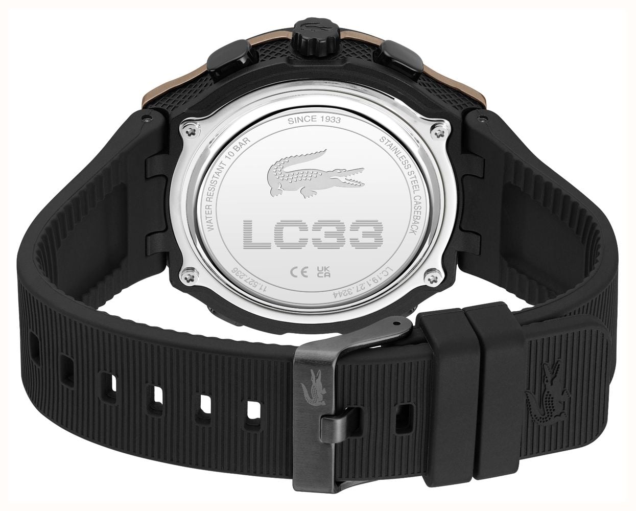 Lacoste Bronze And Black Silicone Strap LC33 Watch 2011517 - autre vue 4