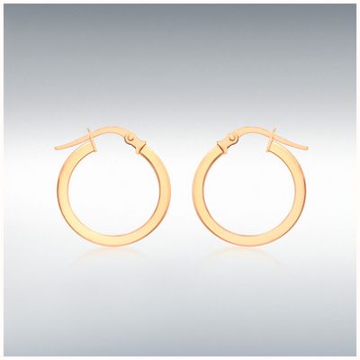 IBB 9ct R/G 17mm Round Hoop Earrings 5.53.0809